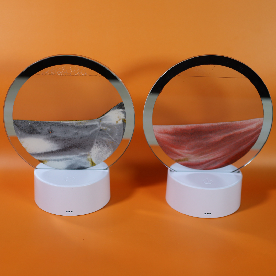 3D Hourglass 7 Color RGB Table Lamp Deep Sea Sandscape